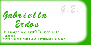 gabriella erdos business card